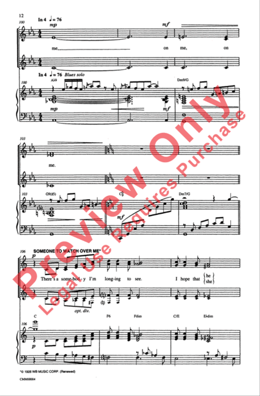 George Gershwin Medley George Gershwin Medley SSA scores gallery preview page 12