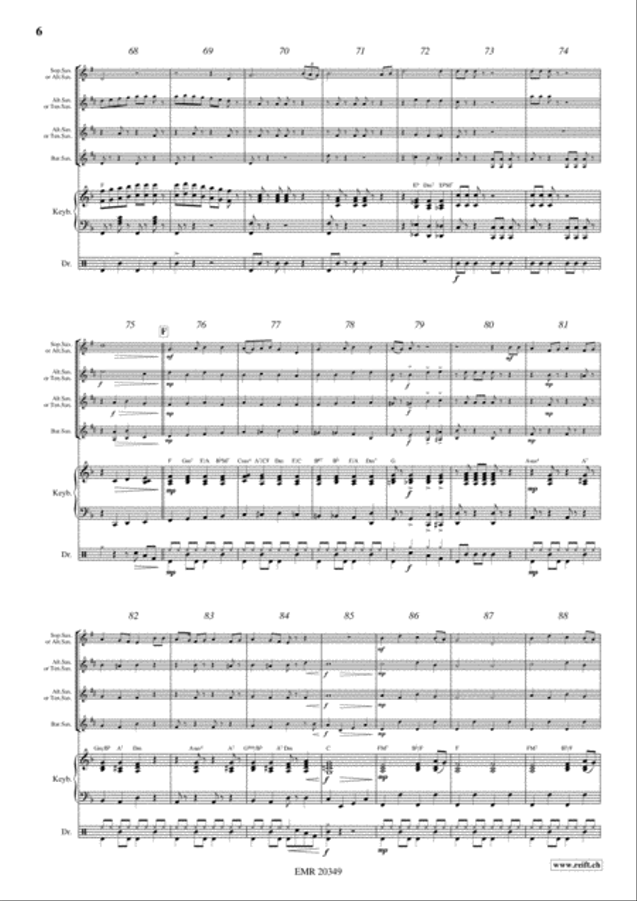 Pop Folk Suite Pop Folk Suite Saxophone Quartet scores gallery preview page 6