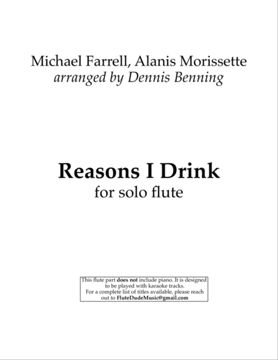 Reasons I Drink Flute Solo scores gallery preview page 1