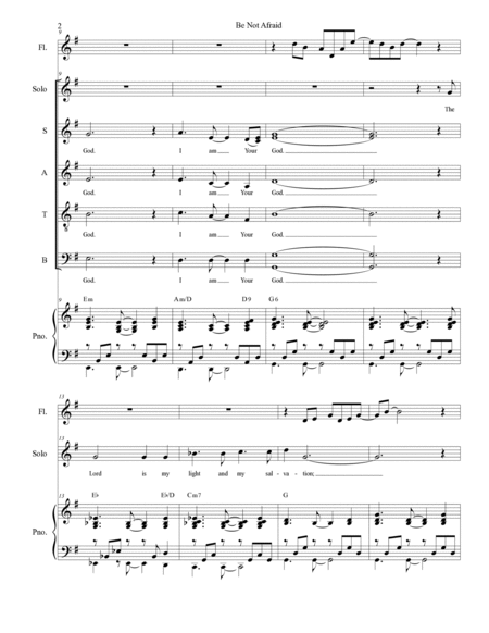 Be Not Afraid (Vocal Solo with SATB) image number null