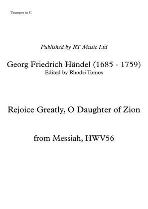 Book cover for Handel Messiah HWV56 - Rejoice greatly. Trumpet solo parts.