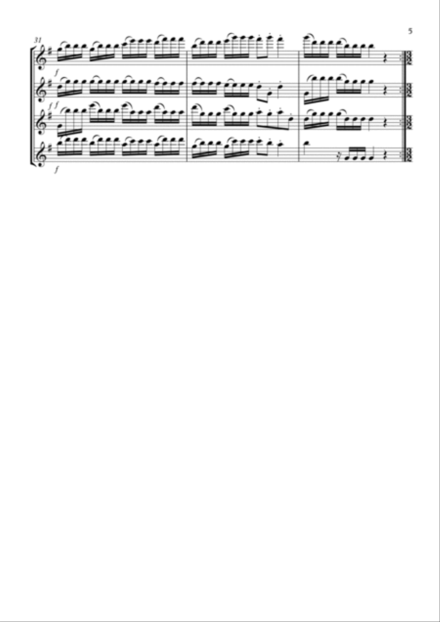 Concerto for Four Violins No.2 Woodwind Ensemble scores gallery preview page 5