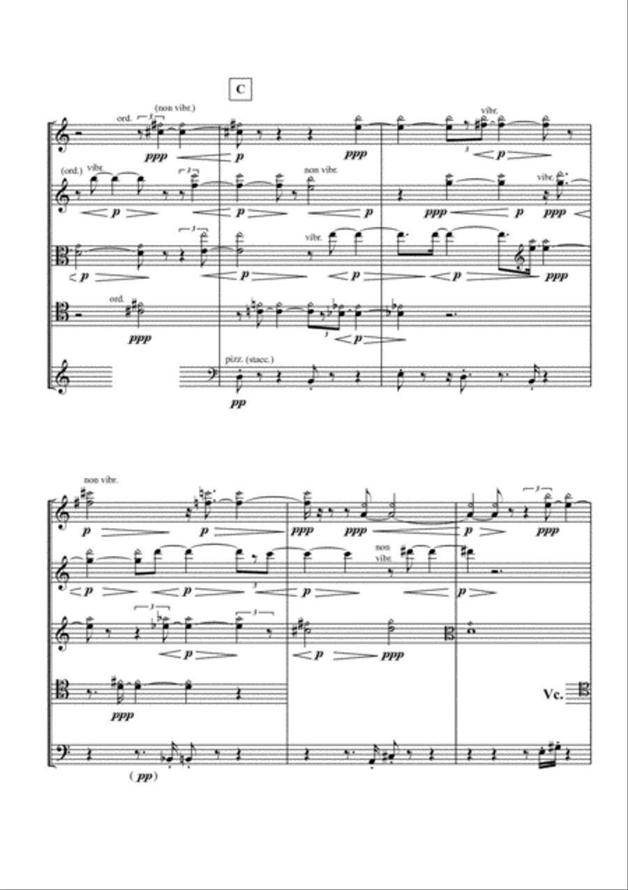 Música para un encuentro imaginario for String Quintet String Quintet scores gallery preview page 4
