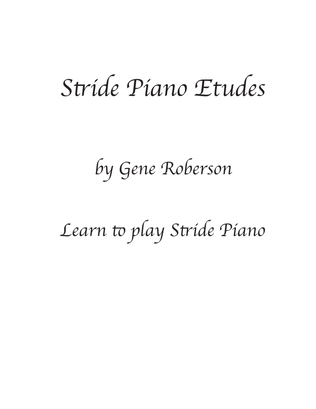 Book cover for Stride Piano Etudes with Songs