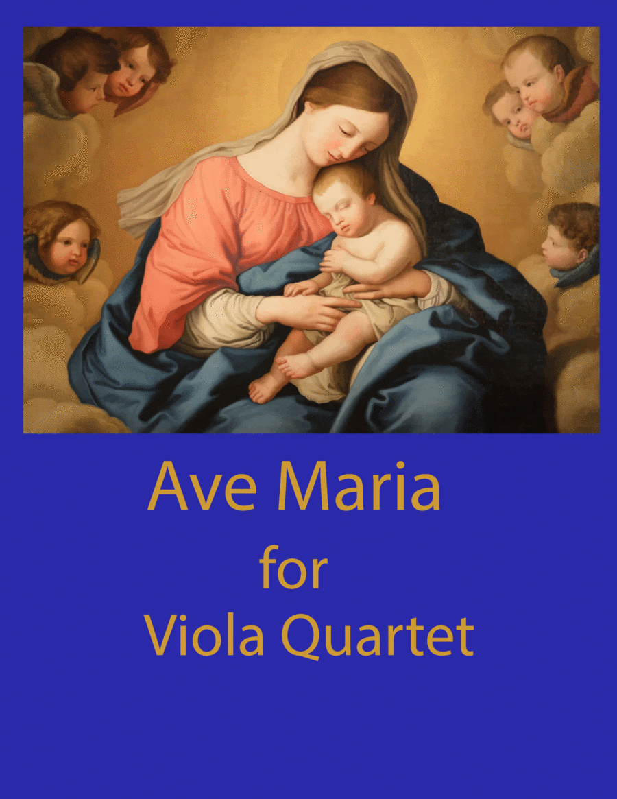 Ave Maria for Viola Quartet Viola scores gallery preview page 1