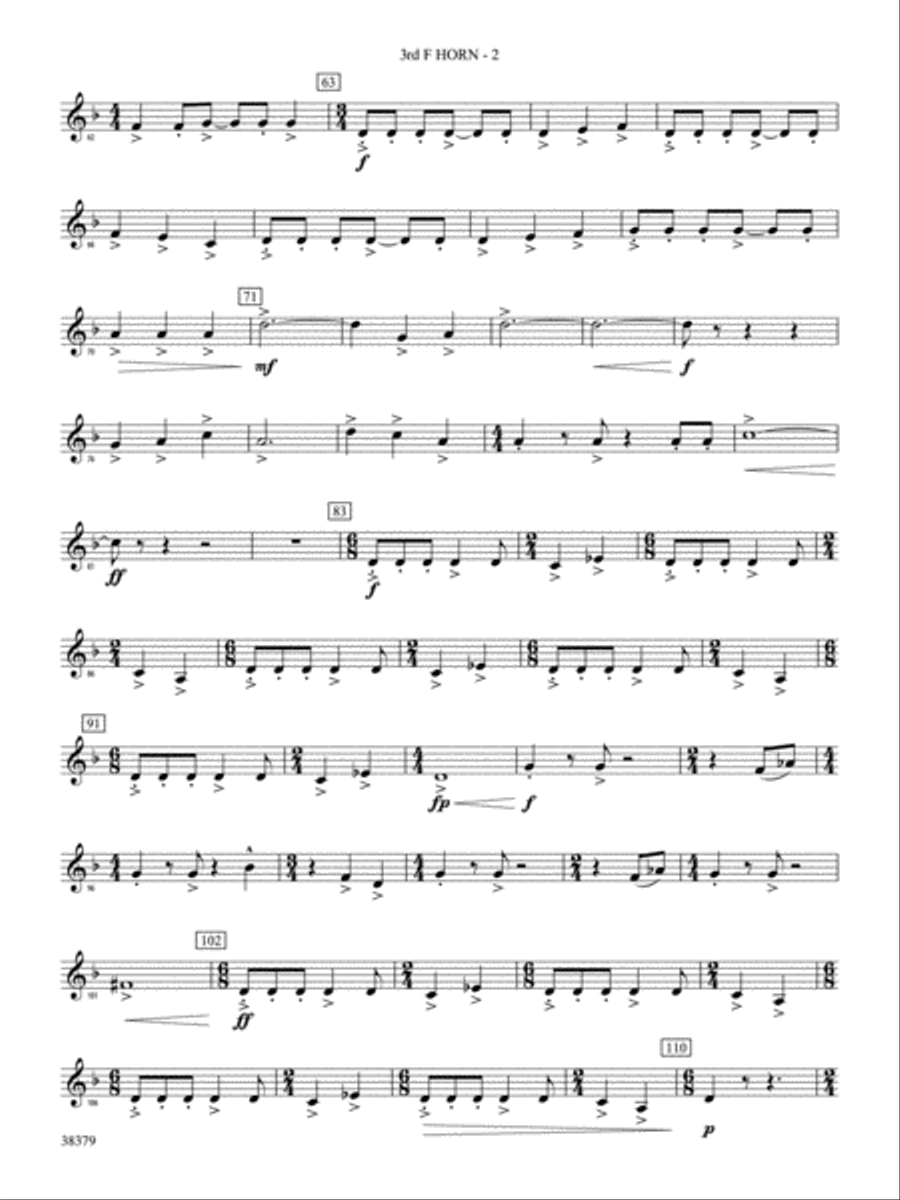 Vision Quest: 3rd F Horn Concert Band scores gallery preview page 2