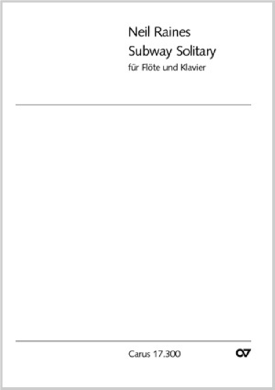 Subway Solitary Flute Solo scores gallery preview page 1