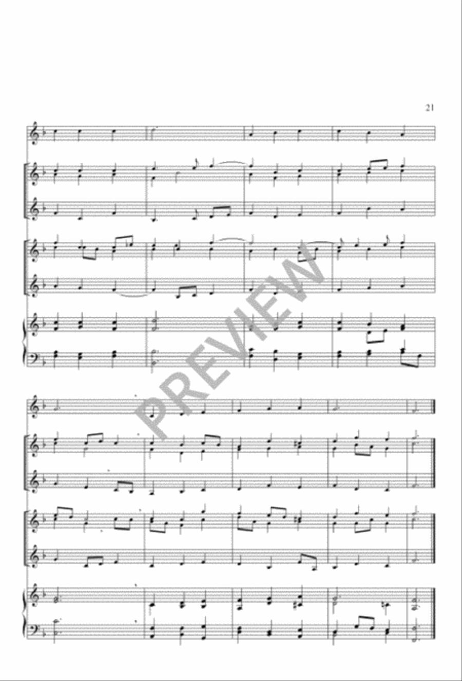Twelve Hymn Settings for Three Trumpets and Organ Trumpet Trio scores gallery preview page 19