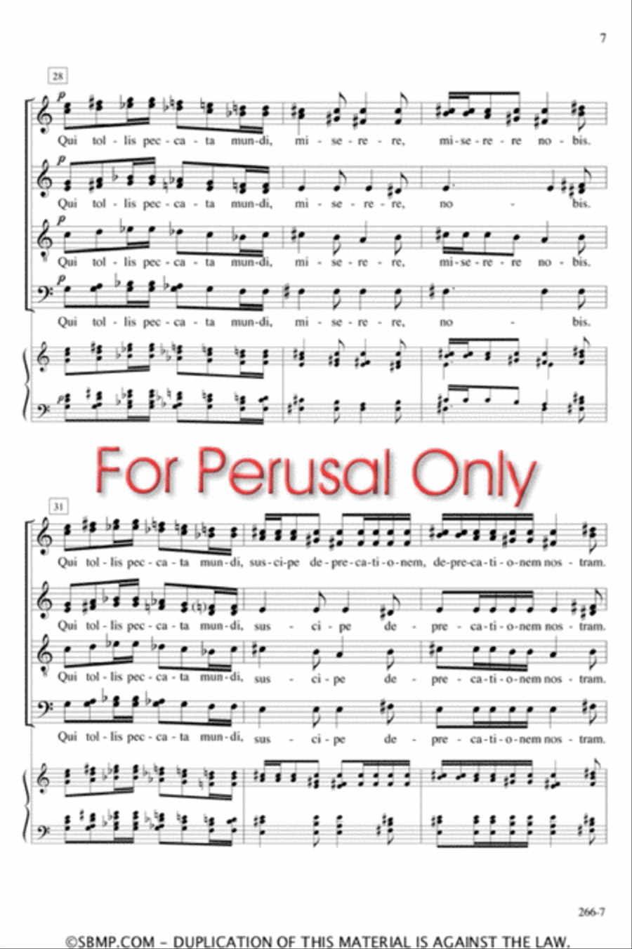 Gloria from Missa Brevis in Honorem Beata Maria Virginis - SATB Octavo 4-Part scores gallery preview page 6
