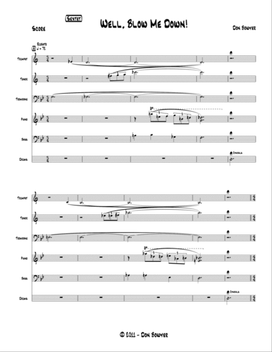 Well, Blow Me Down! Well, Blow Me Down! Jazz Ensemble scores gallery preview page 2