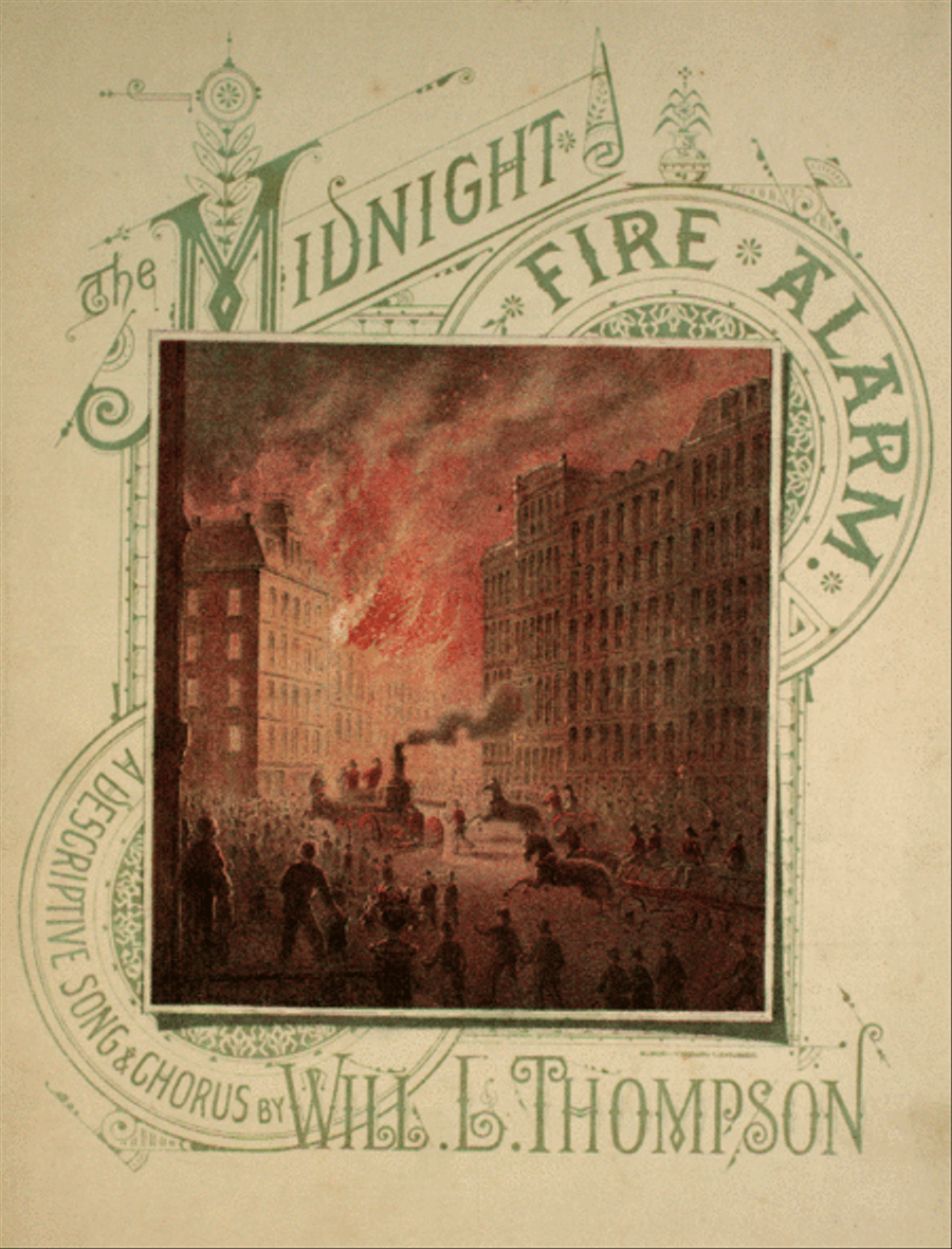 The Midnight Fire Alarm. A Descriptive Song & Chorus 4-Part scores gallery preview page 1