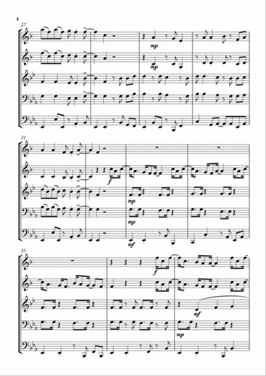 Love Yourself Brass Ensemble scores gallery preview page 4