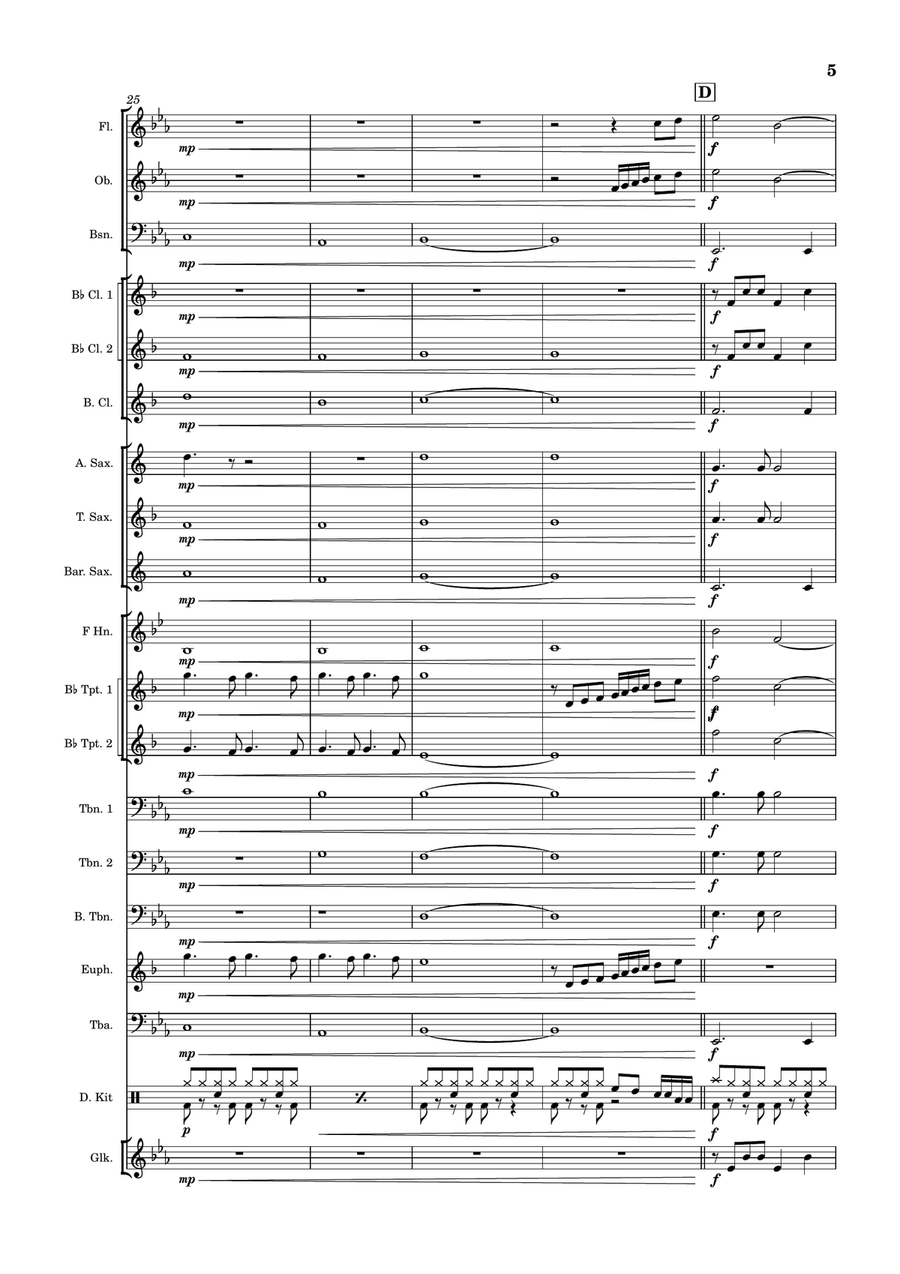 Born Free Concert Band scores gallery preview page 5