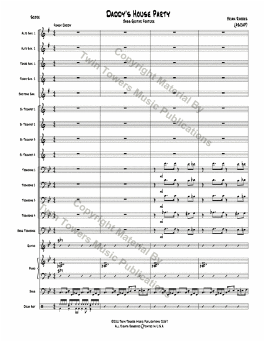 Daddy's House Party Daddy's House Party Jazz Ensemble scores gallery preview page 3