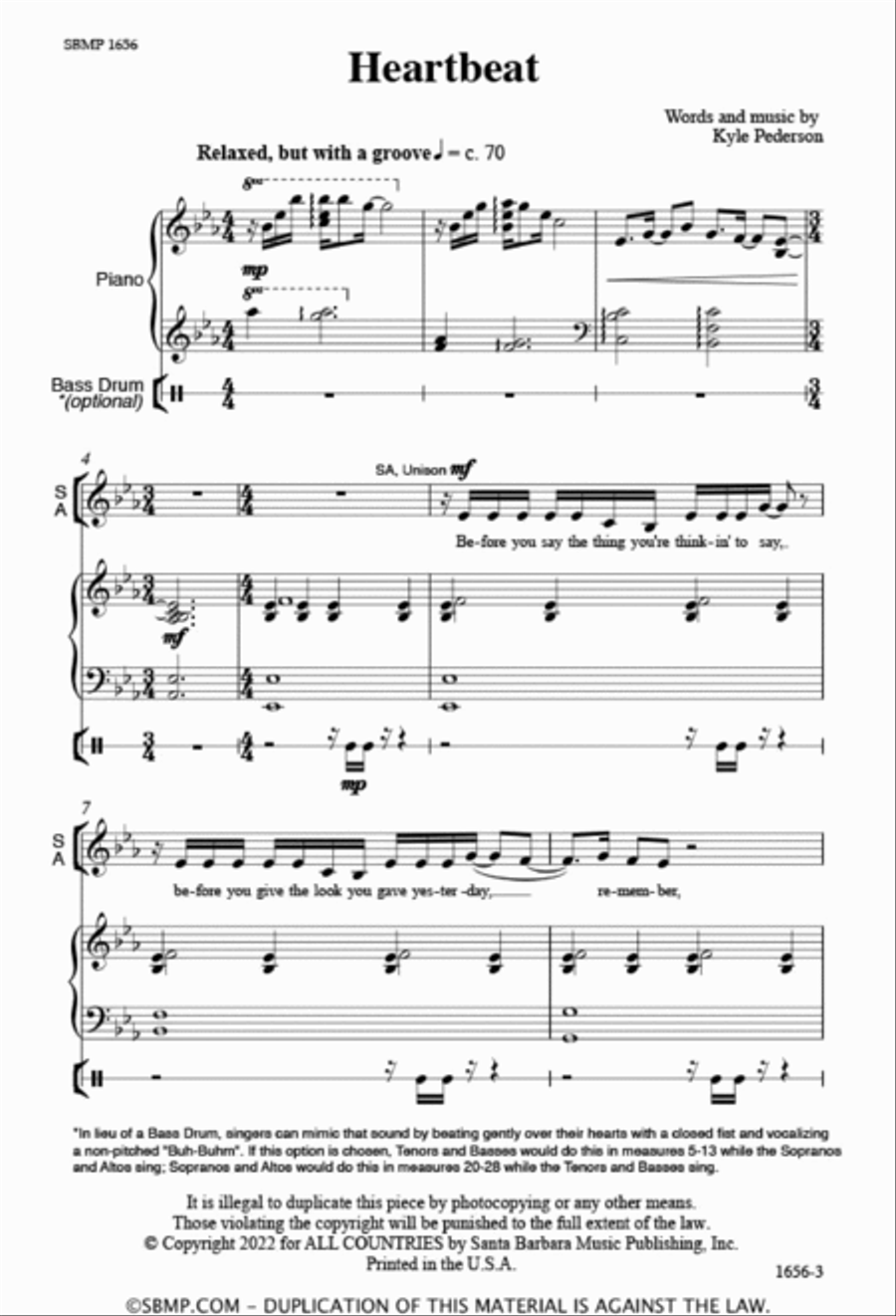 Heartbeat 4-Part scores gallery preview page 2