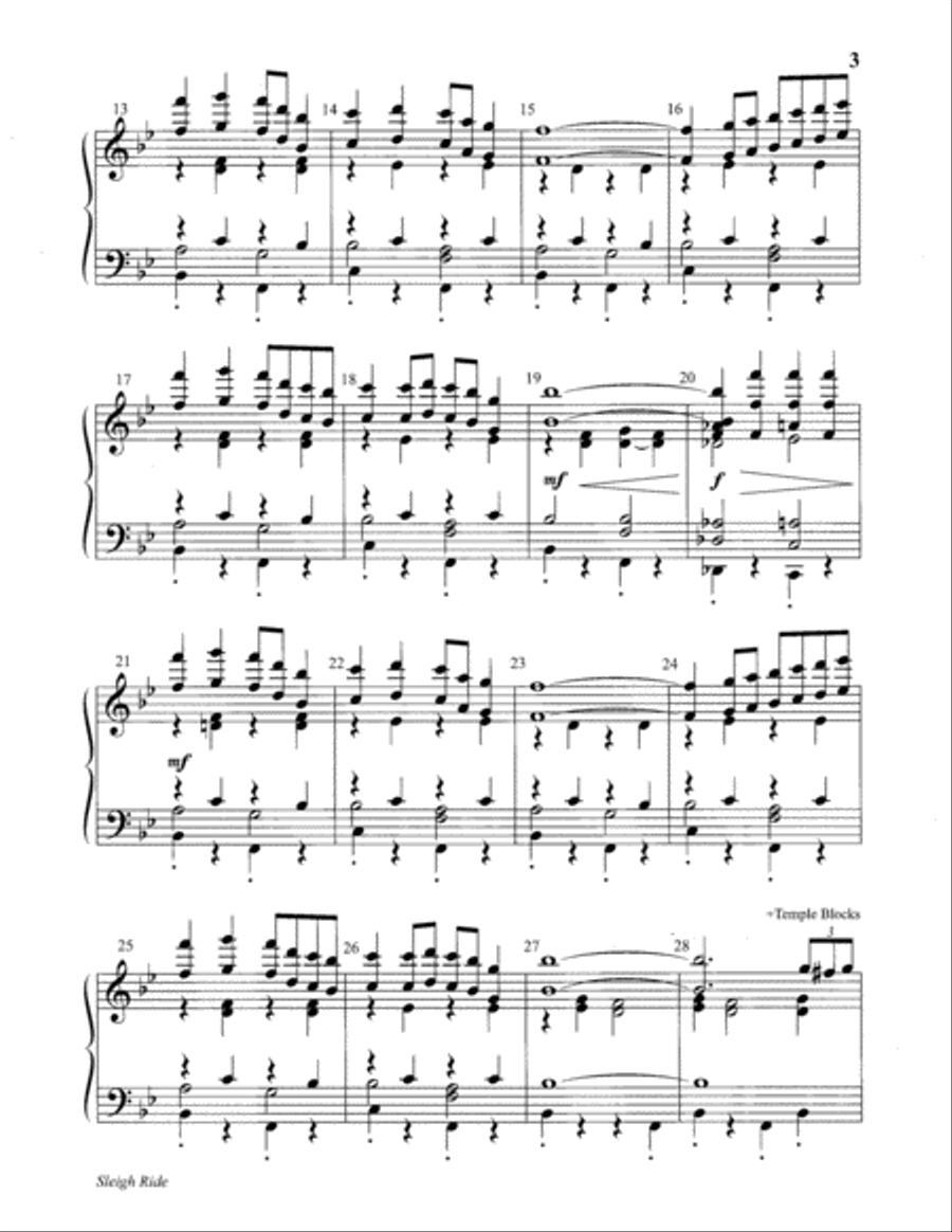 Sleigh Ride Sleigh Ride Handbell Choir scores gallery preview page 3