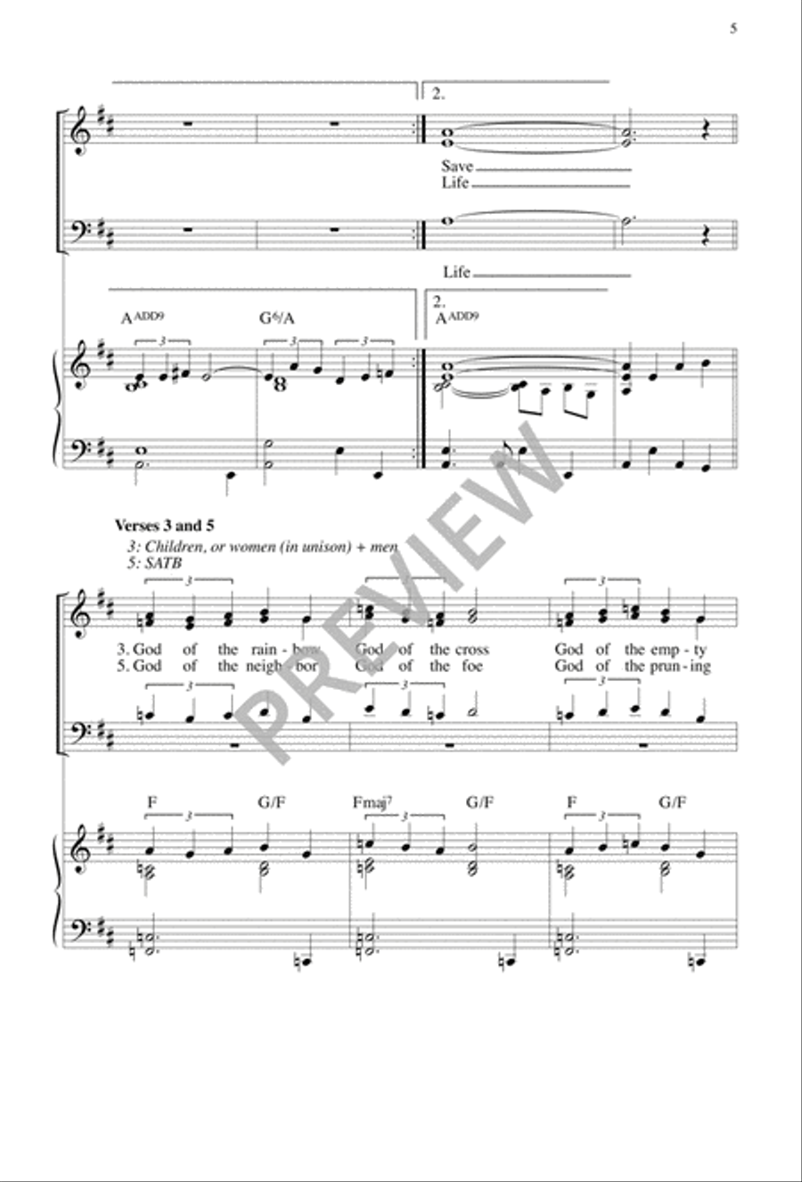 God of the Sparrow God of the Sparrow 4-Part scores gallery preview page 4