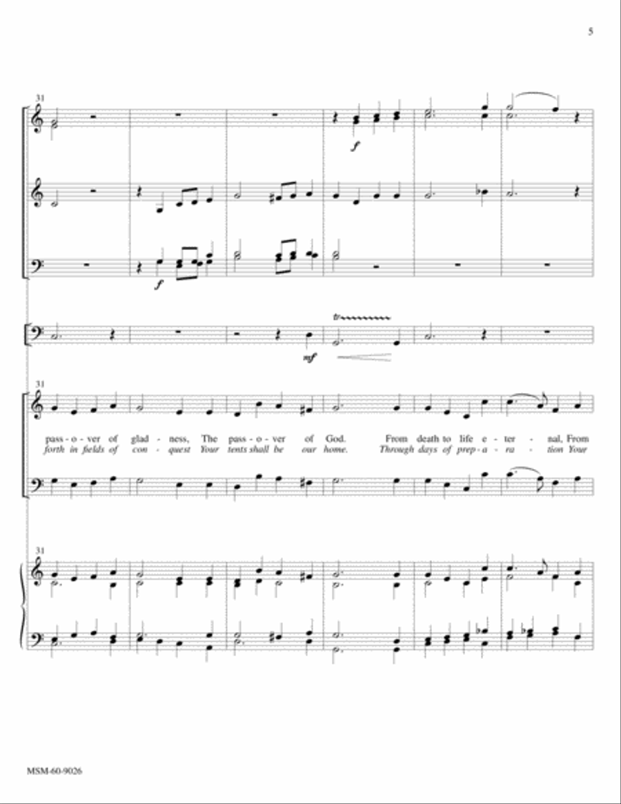The Day of Resurrection Lead On, O King Eternal Choir scores gallery preview page 5