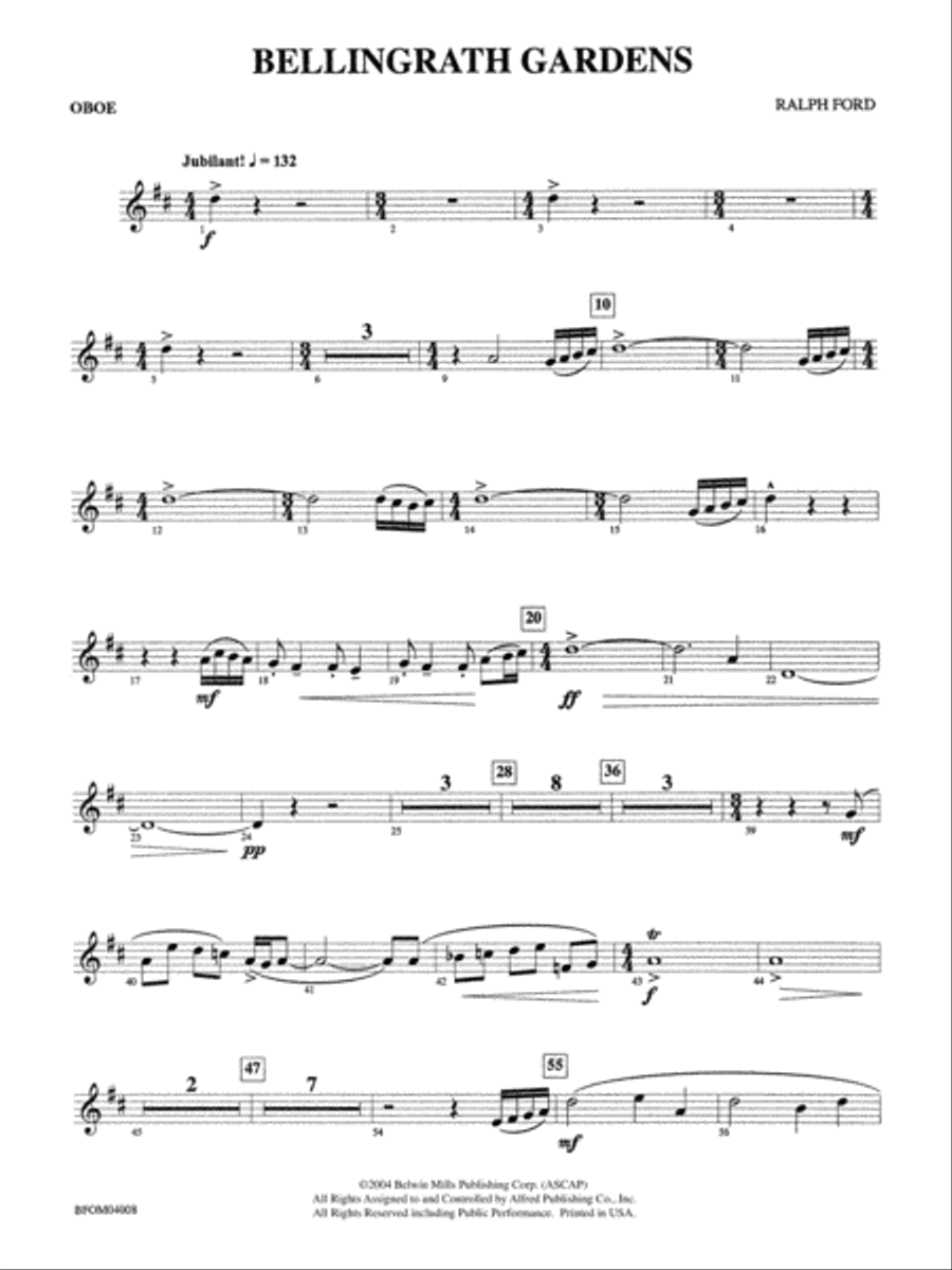 Bellingrath Gardens: Oboe Full Orchestra scores gallery preview page 1