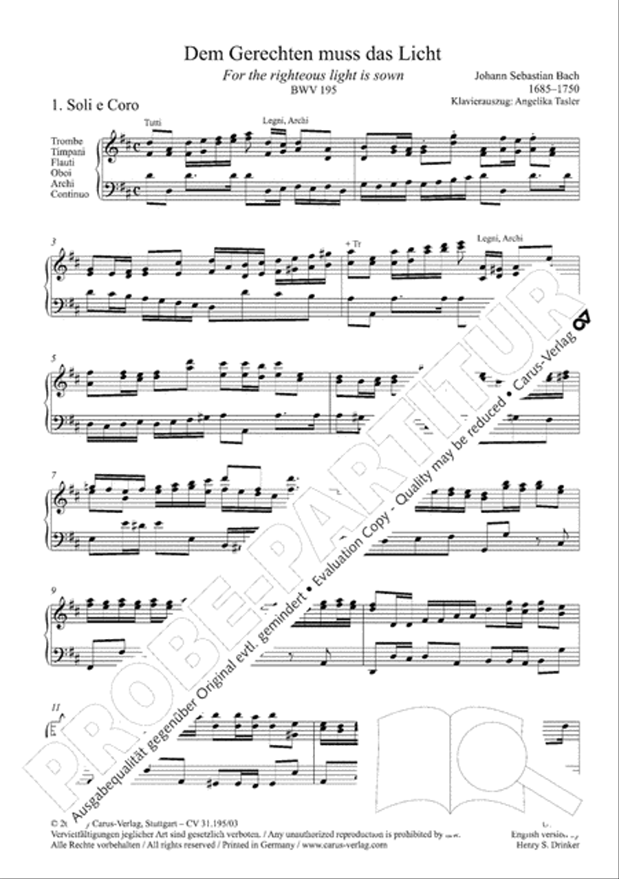 For the righteous light is sown (Dem Gerechten muss das Licht) 4-Part scores gallery preview page 7