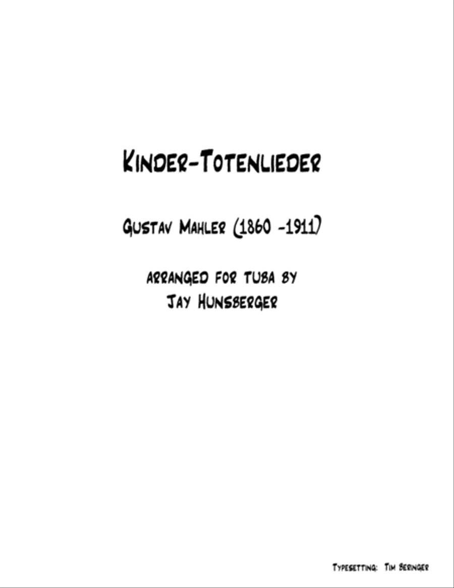 Kinder-Totenlieder Kinder-Totenlieder Tuba scores gallery preview page 2