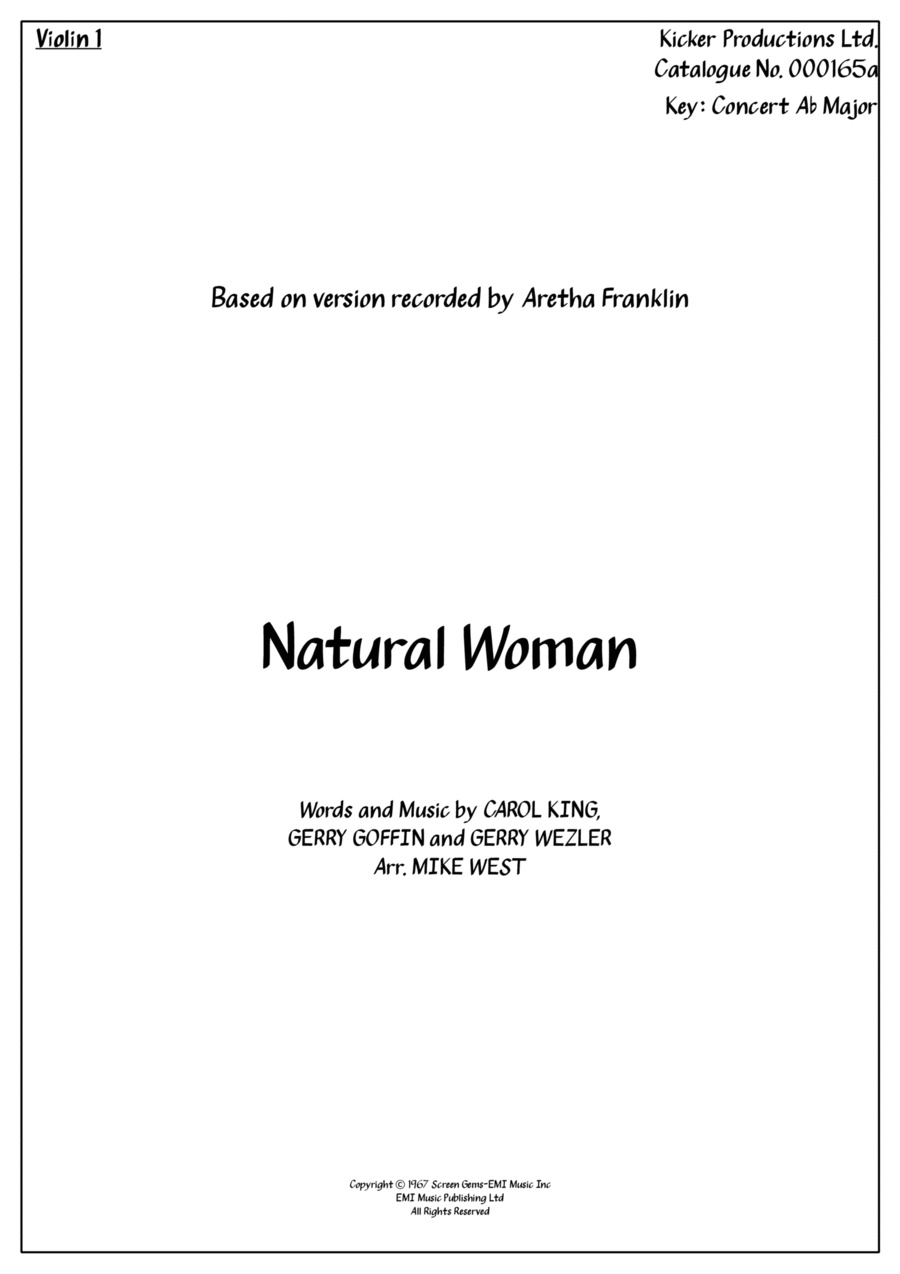 (you Make Me Feel Like) A Natural Woman String Quartet scores gallery preview page 1