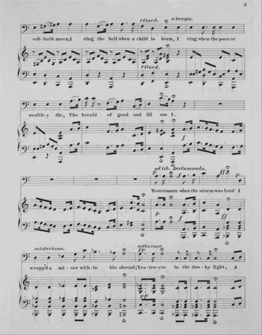 The Parish Sexton. Song for Bass Voice Bass Voice scores gallery preview page 3