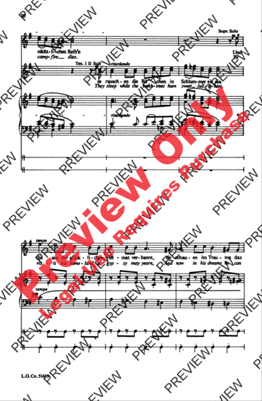 Zigeunerleben Choir scores gallery preview page 10