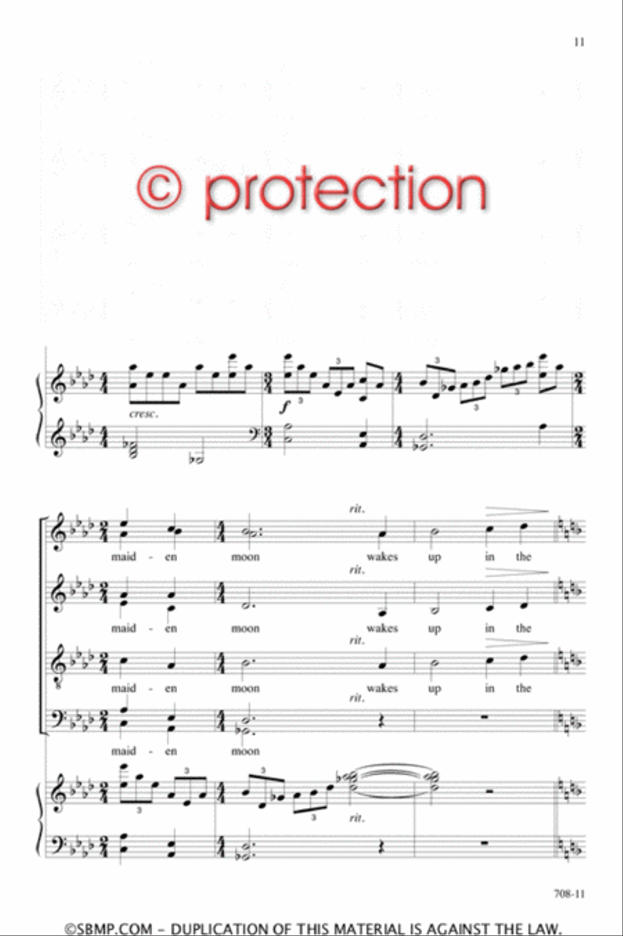 The New Moon - SATB divisi Octavo Divisi scores gallery preview page 11