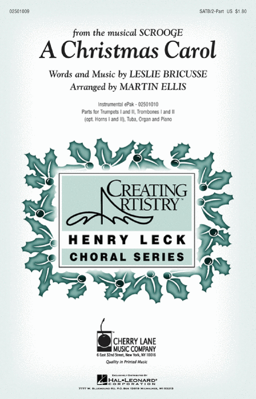 A Christmas Carol 4-Part scores gallery preview page 1