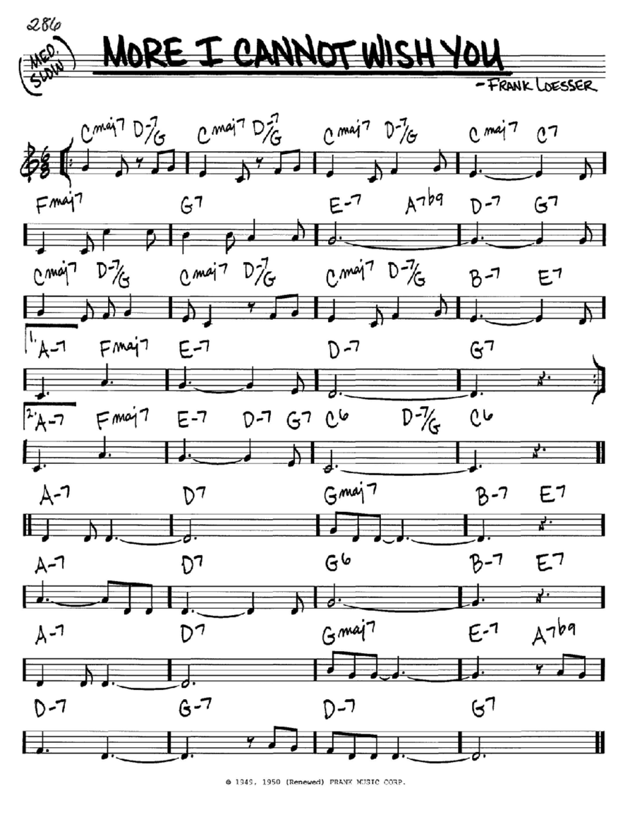 More I Cannot Wish You More I Cannot Wish You C Instrument scores gallery preview page 1