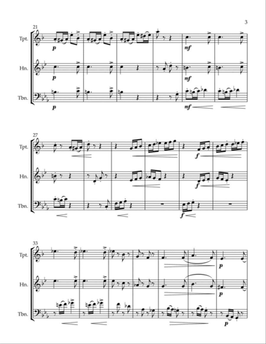 Album for the Young II. Allegro molto Brass Ensemble scores gallery preview page 3