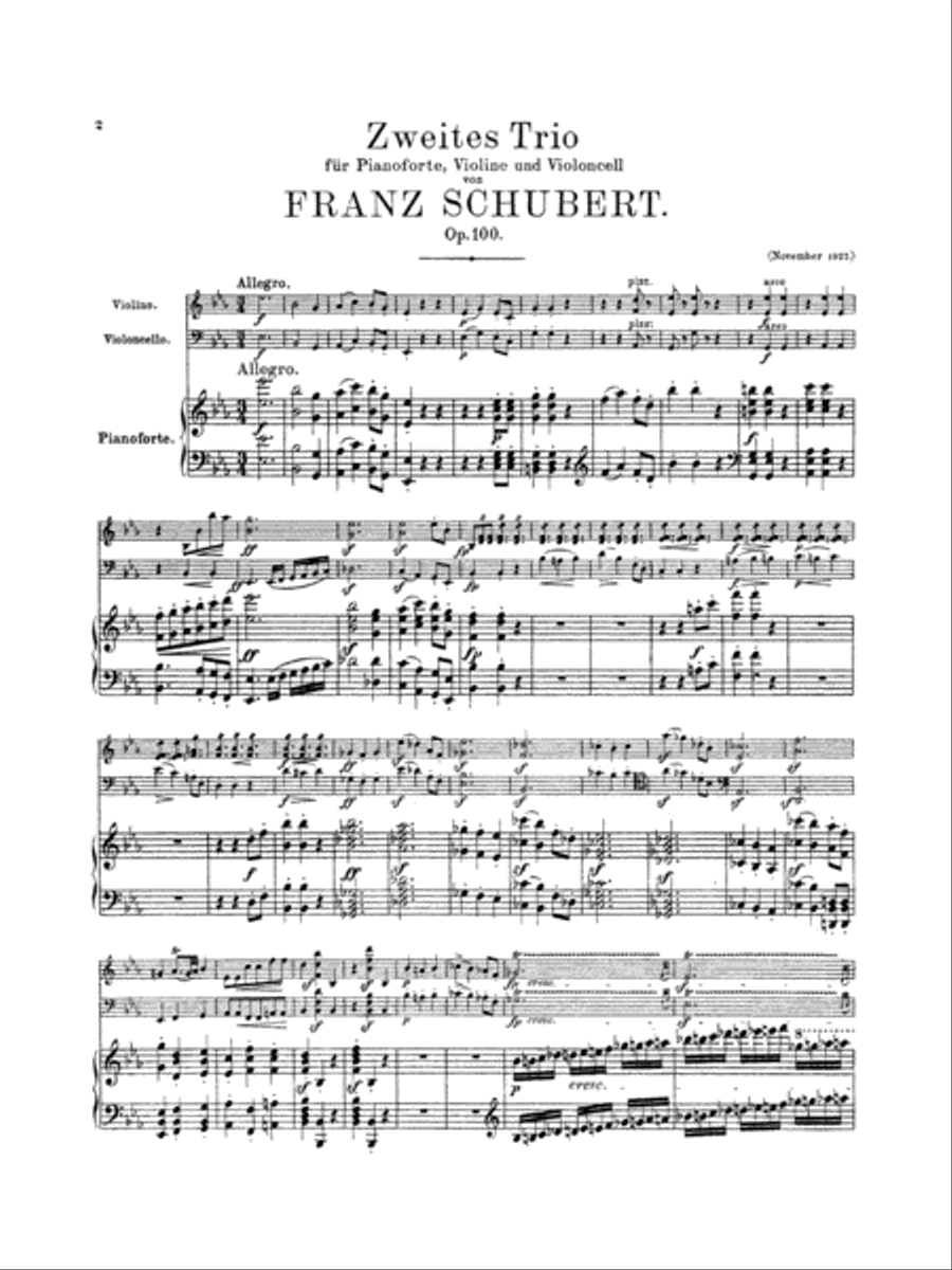 Trio No. 2 in E-flat Major, Op. 100 String Orchestra scores gallery preview page 3