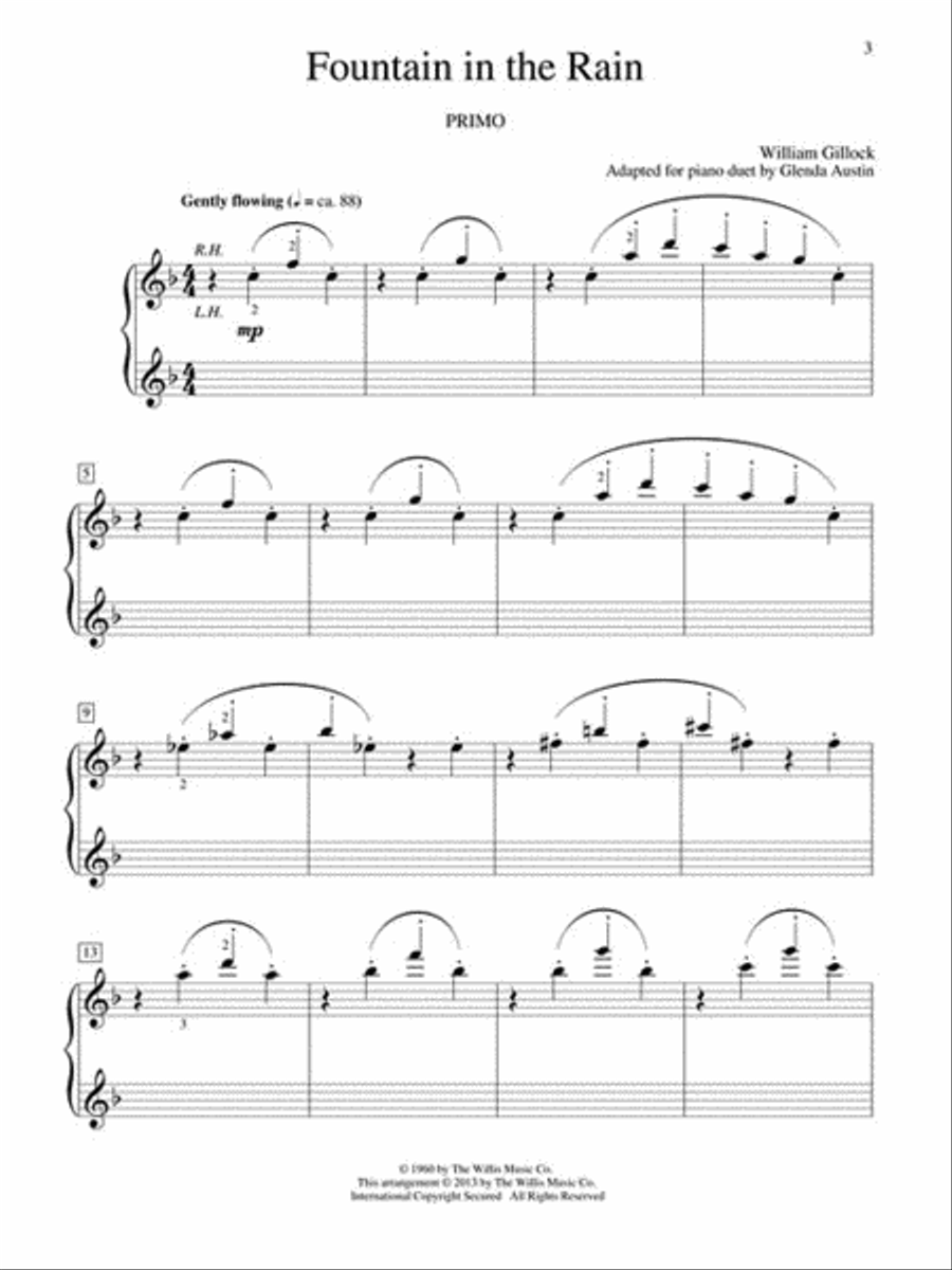Fountain in the Rain Fountain in the Rain 1 Piano, 4-Hands scores gallery preview page 3