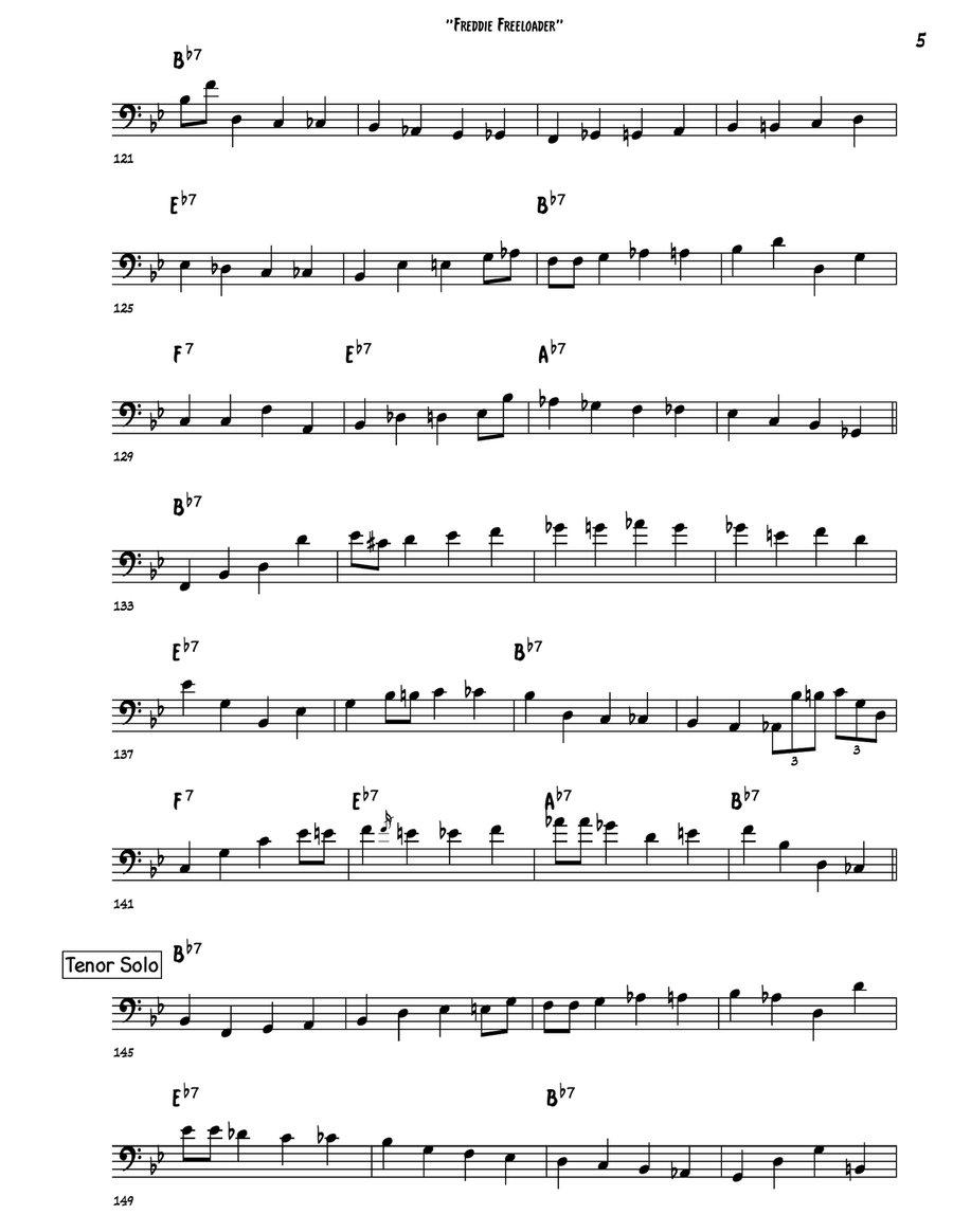 Freddie Freeloader Double Bass scores gallery preview page 5