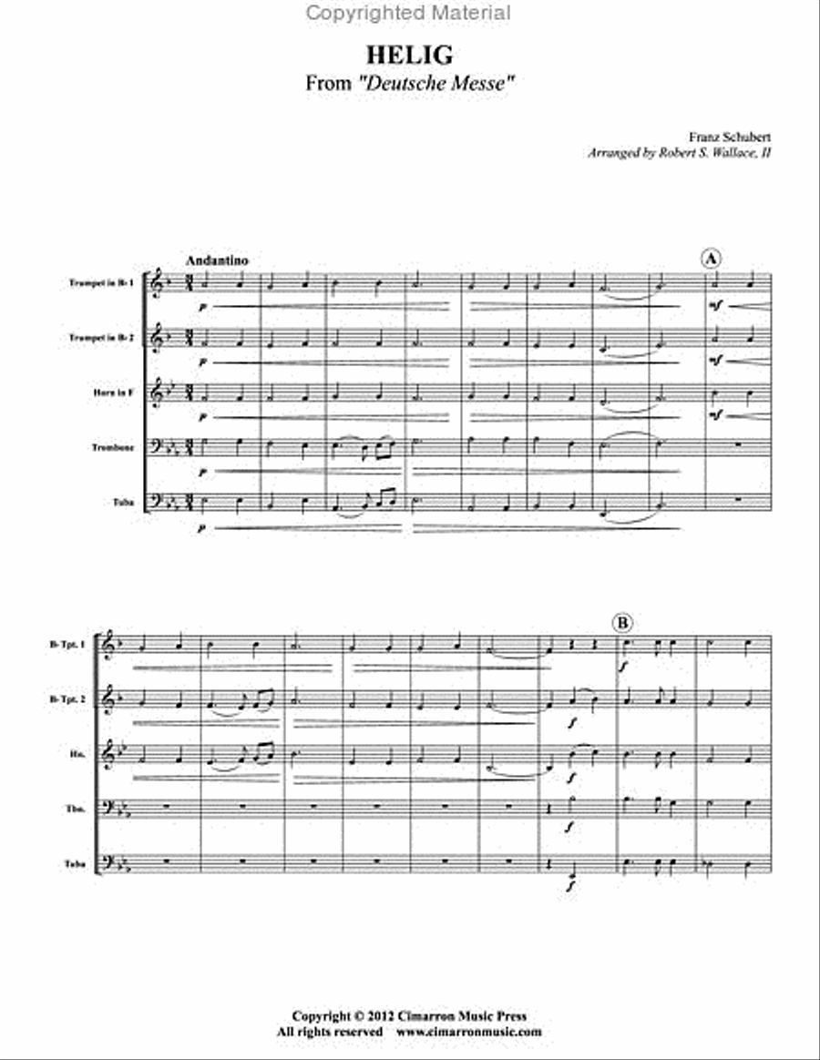 Helig Brass Quintet scores gallery preview page 2