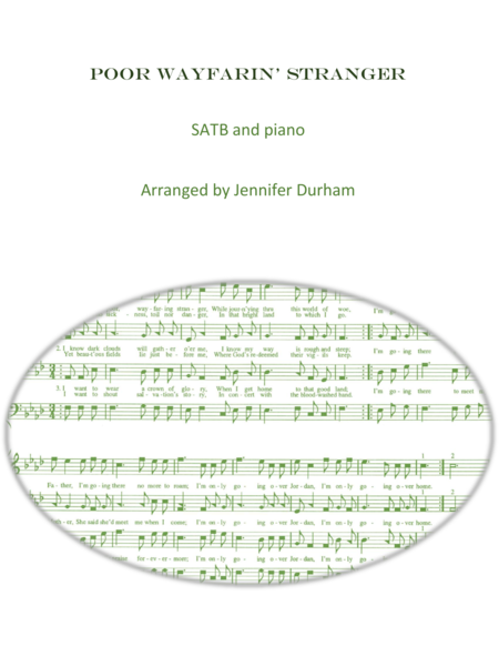 Poor Wayfarin' Stranger SATB and piano image number null