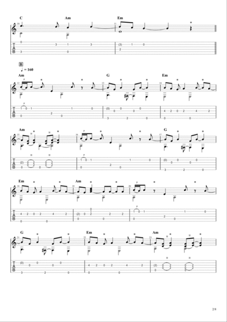 Classical Gas Acoustic Guitar scores gallery preview page 2