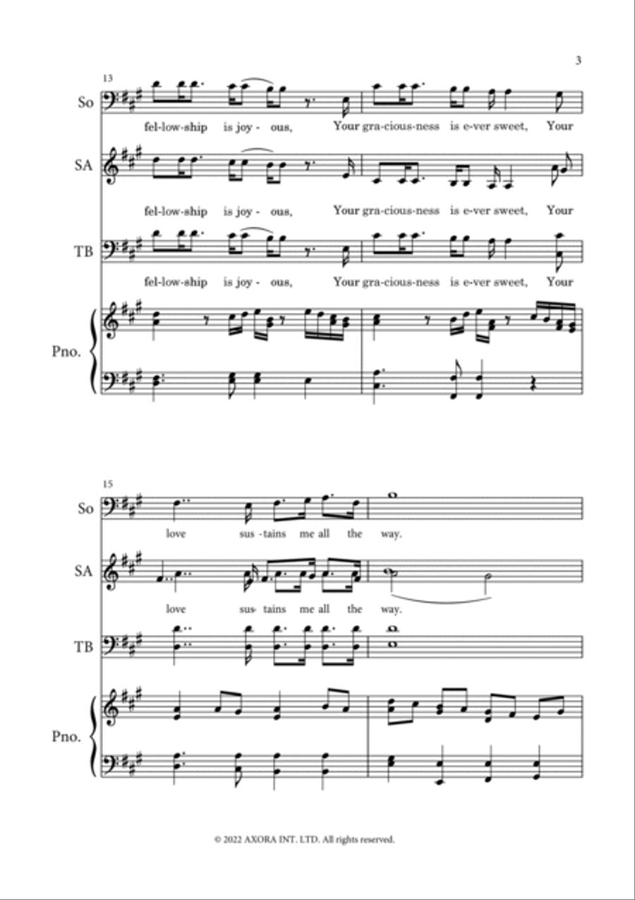 You Are The Only One 4-Part scores gallery preview page 3