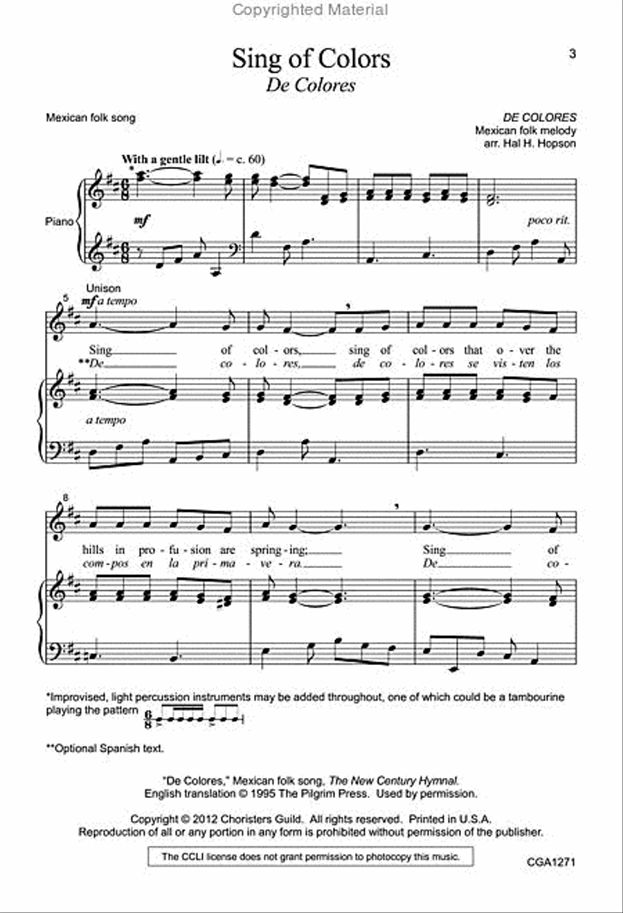 Sing of Colors 2-Part scores gallery preview page 2