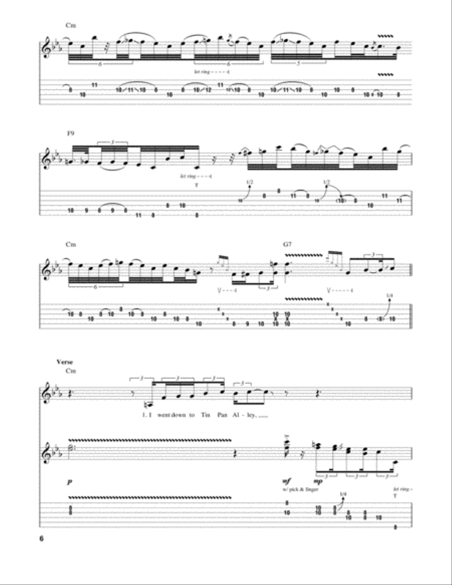 Tin Pan Alley Tin Pan Alley Electric Guitar scores gallery preview page 6