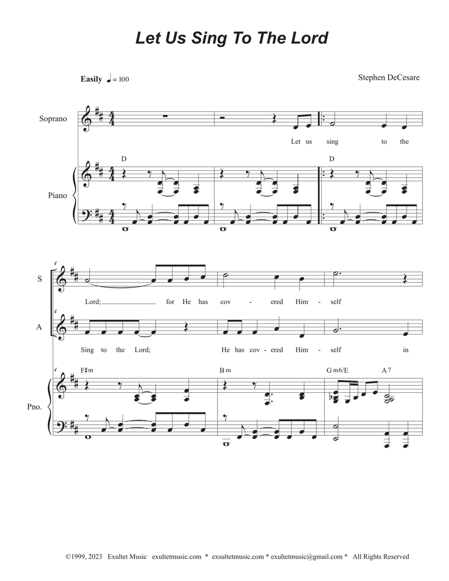 Book cover for Let Us Sing To The Lord (2-part choir - (SA)