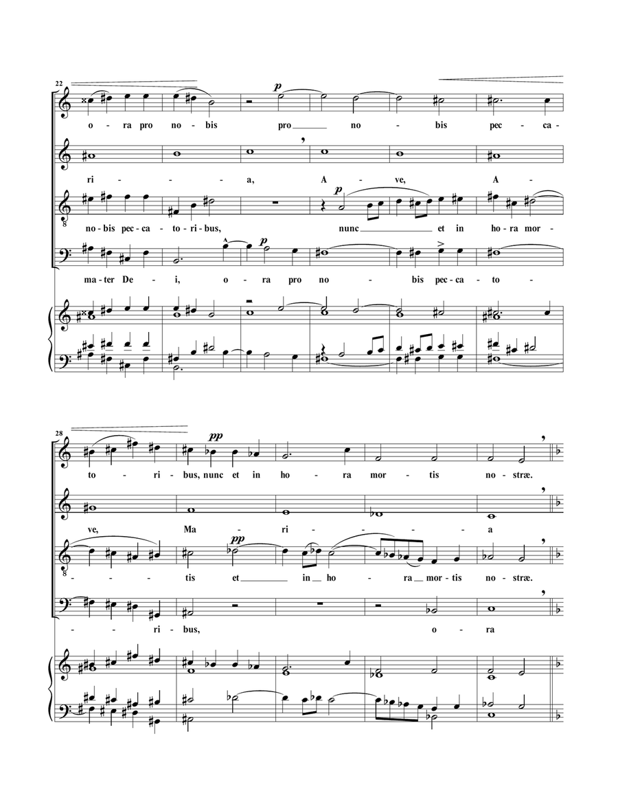 Verdi Ave Maria from Quattro pezzi sacri 4-Part scores gallery preview page 3