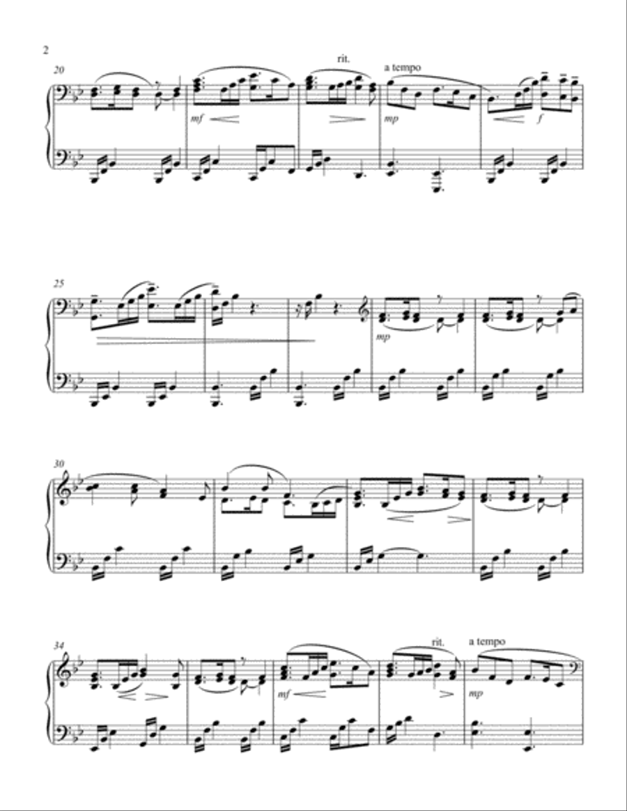 Silent Night Piano Solo scores gallery preview page 2