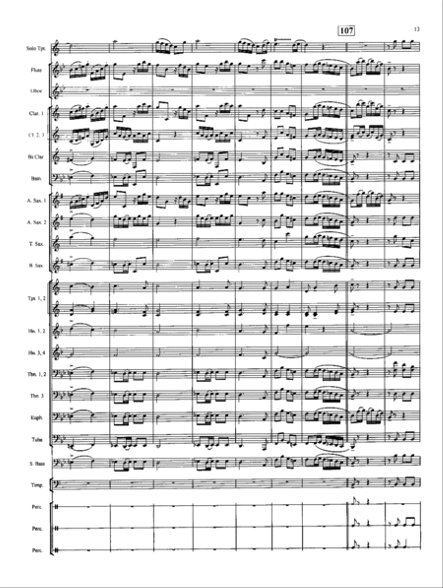 Allegro from Concerto for Trumpet Concert Band scores gallery preview page 12