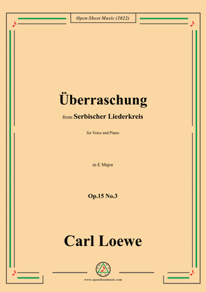 Book cover for Loewe-Überraschung,in E Major,Op.15 No.3