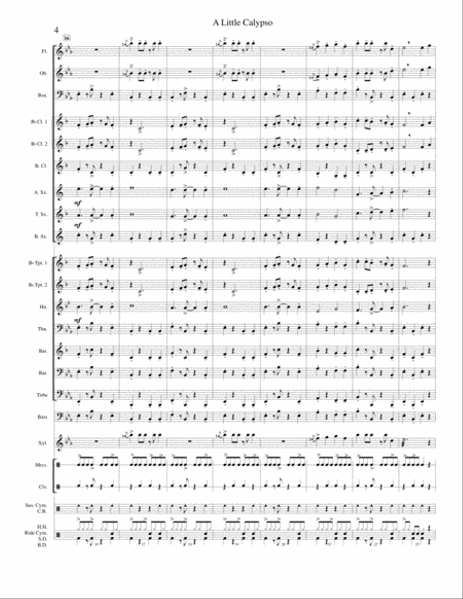 A Little Calypso Concert Band scores gallery preview page 5