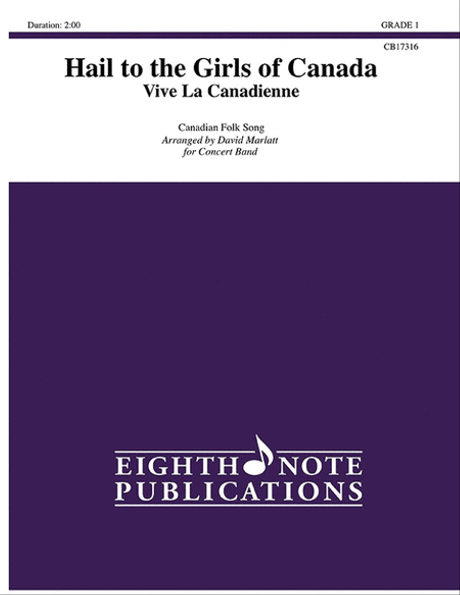 Hail to the Girls of Canada Concert Band scores gallery preview page 1
