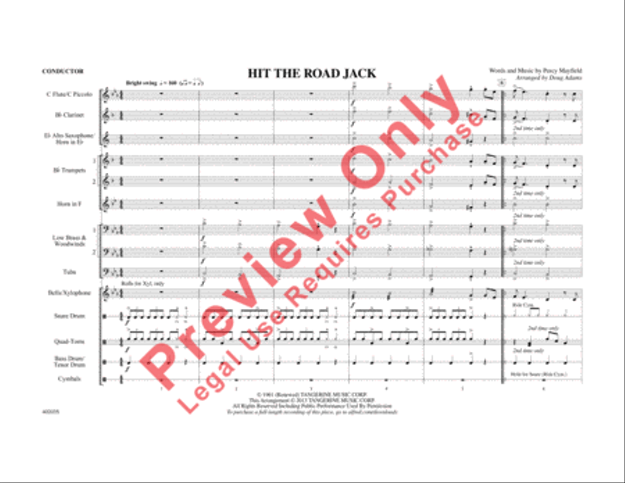 Hit the Road Jack Hit the Road Jack Marching Band scores gallery preview page 9