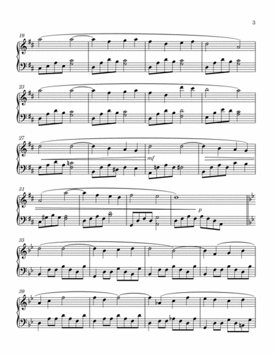 Berceuse from Dolly Suite arranged for Easy/Intermediate Piano solo image number null
